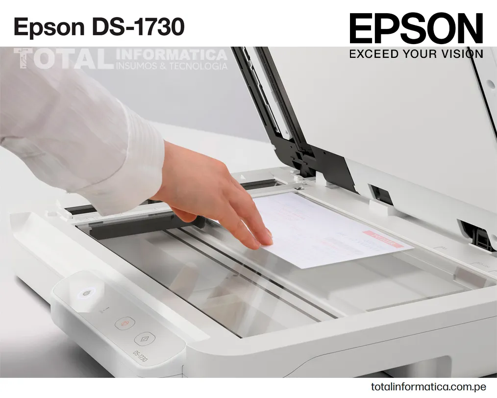 Escaner Epson DS-1730 Dúplex base plana, 30 PPM, USB 2. - imagen 3