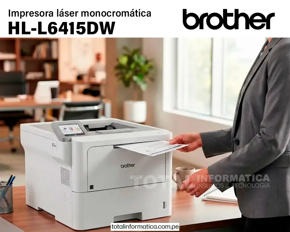 IMPRESORA Brother HL-L6415DW B/N Láser 52PPM Dúplex, Wi-Fi Y Ethernet. - imagen 3