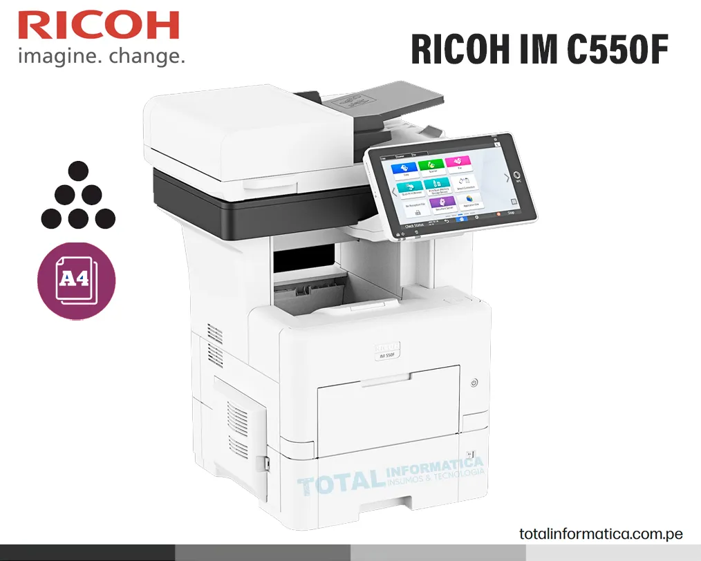 IMPRESORA B/N Ricoh IM C550F 55 PPM Multifuncional - imagen 2