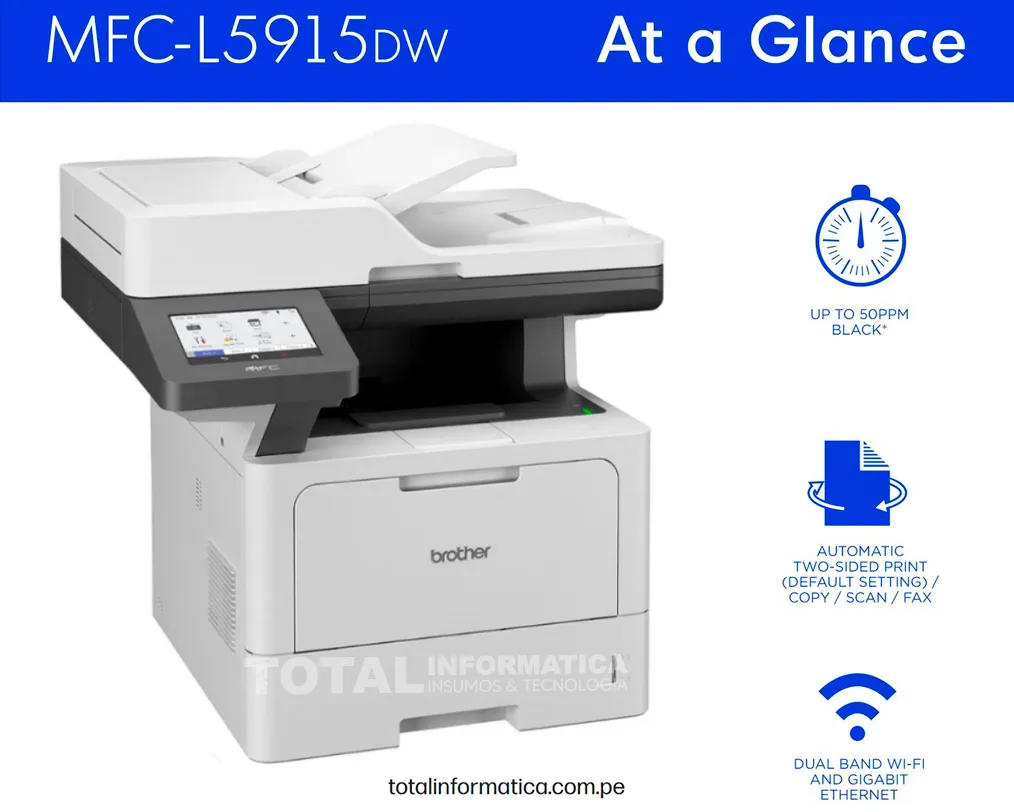 Impresora MFP Brother MFC-L5915DW B/N A4 52 ppm - imagen 3