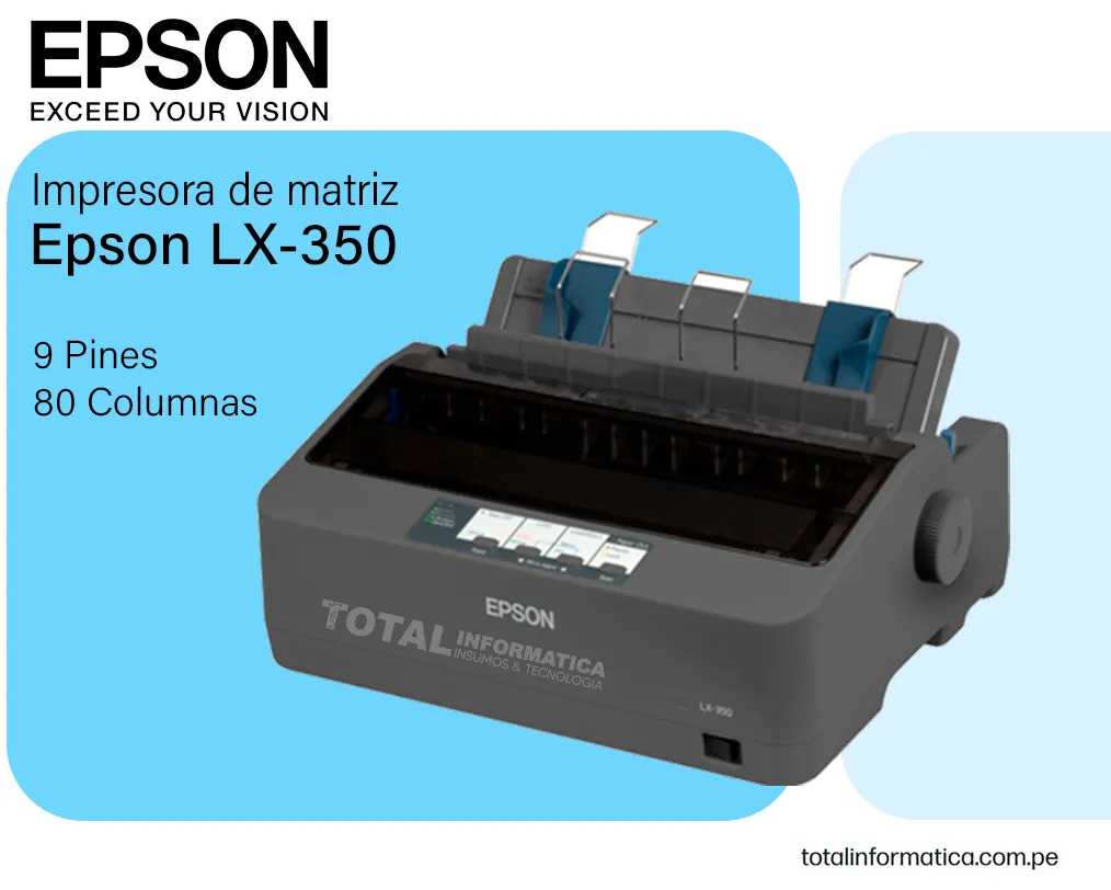 Impresora LX-350 Epson MATRICIAL 9 Pines con USB 2.0 - imagen 1