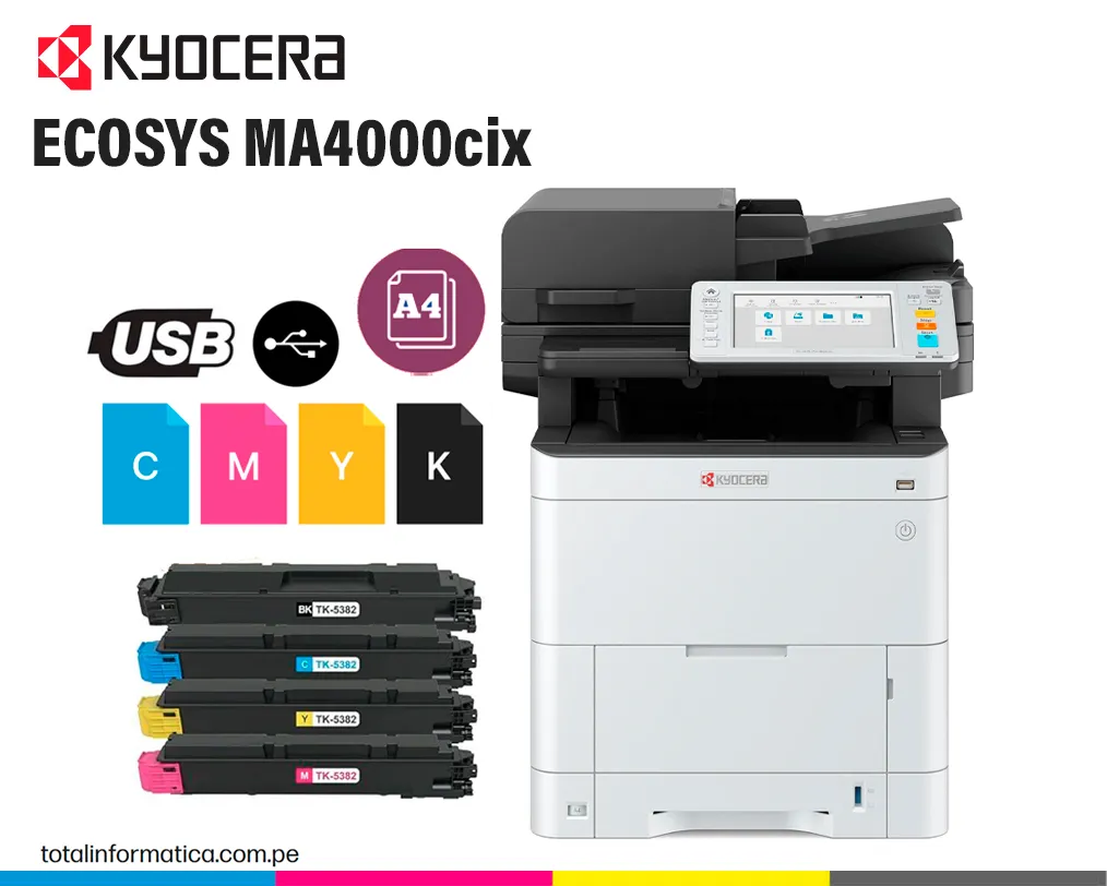 Impresora MFP Láser Color Kyocera ECOSYS MA4000cix A4 42 PPM - imagen 1