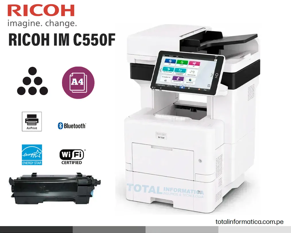 IMPRESORA B/N Ricoh IM C550F 55 PPM Multifuncional - imagen 1