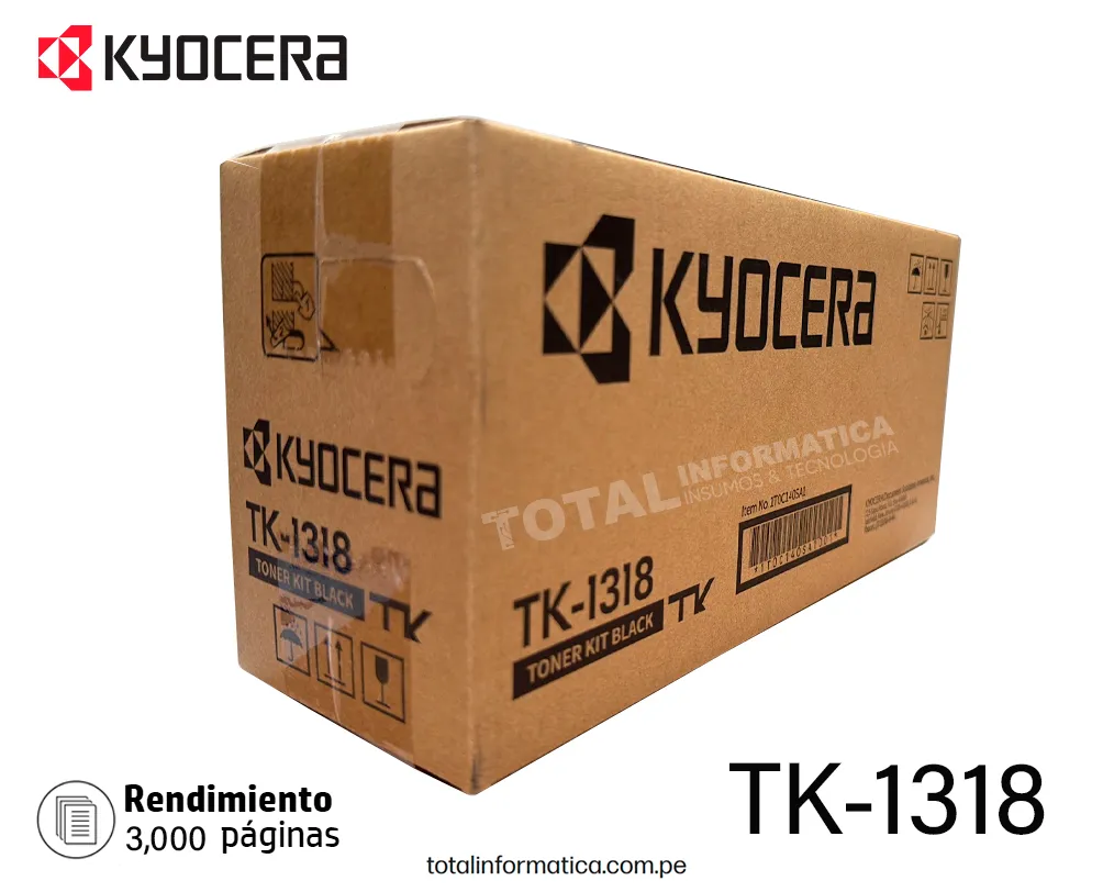 TONER TK-1318 Black Kyocera Original ECOSYS MA4000x/L, MA4000WiFX/L 3,000Pag. - imagen 2