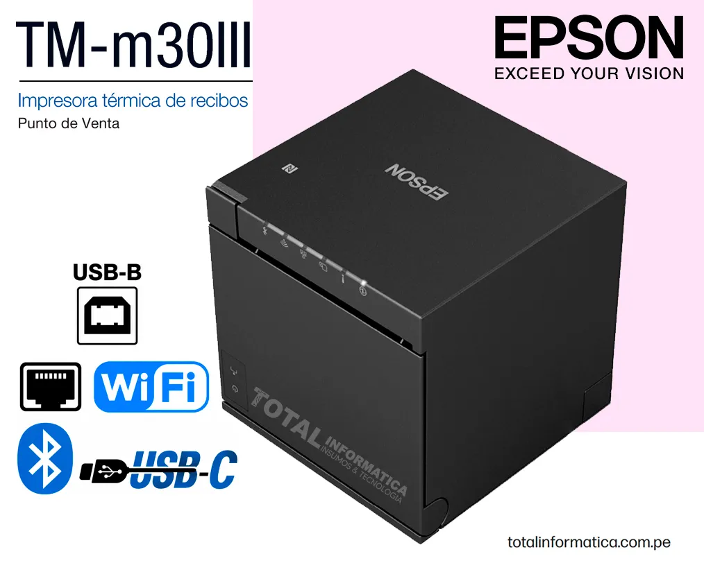 EPSON TM-M30III Impresora TERMICA de Recibos WIFI.BT/USB - imagen 1