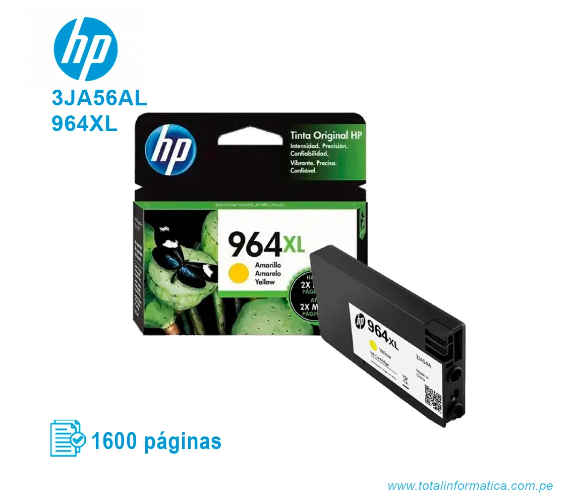 TINTA HP 964XL YELLOW ( 3JA56AL ) OJP 9010, 1600 PGS - imagen 2