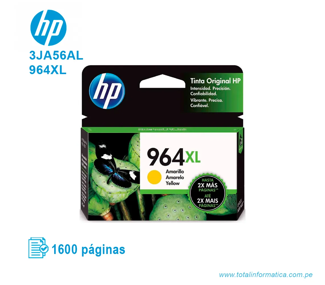 TINTA HP 964XL YELLOW ( 3JA56AL ) OJP 9010, 1600 PGS - imagen 1