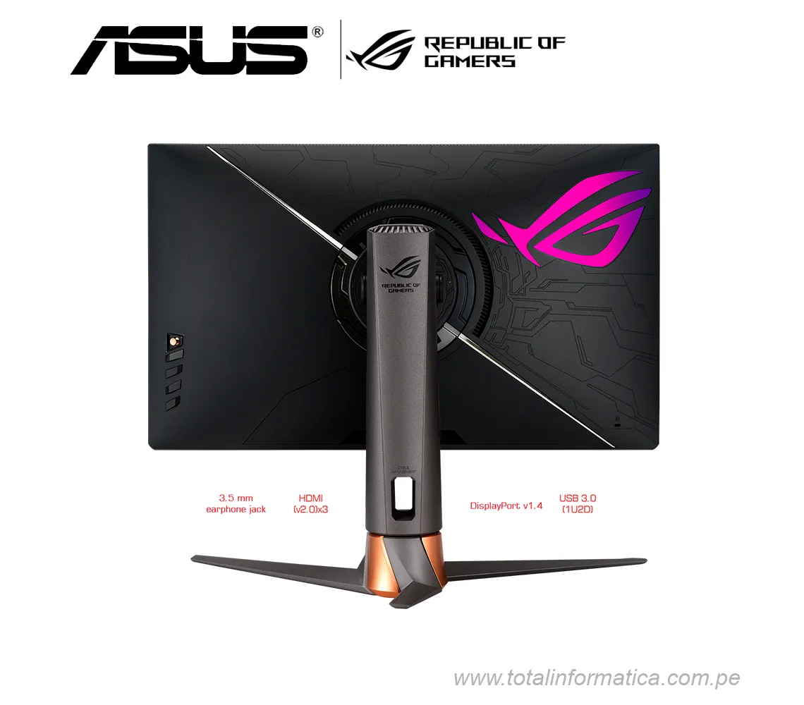 MONITOR GAMING ASUS ROG SWIFT PG279QM 2K 27” QHD, 240HZ, 1MS - imagen 2