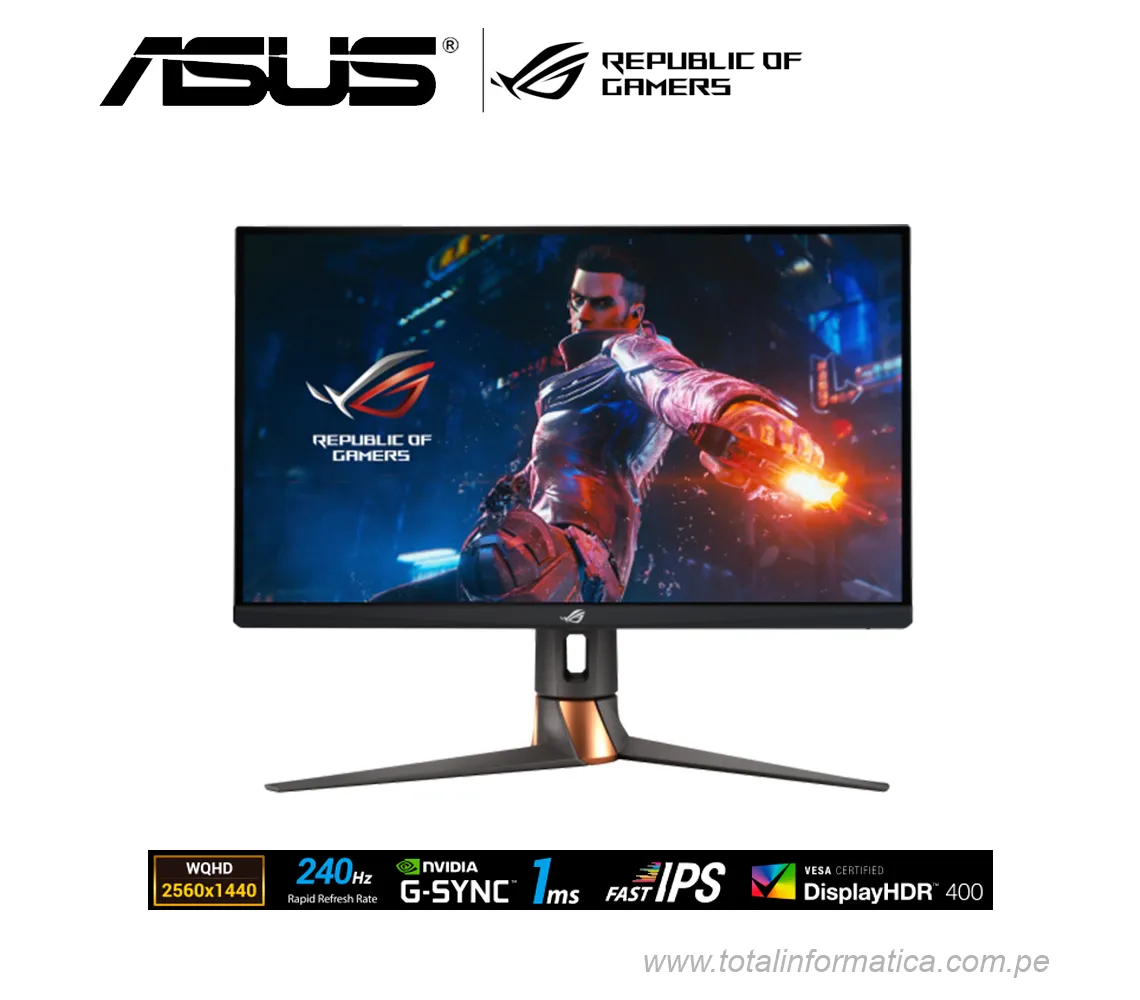 MONITOR GAMING ASUS ROG SWIFT PG279QM 2K 27” QHD, 240HZ, 1MS - imagen 1