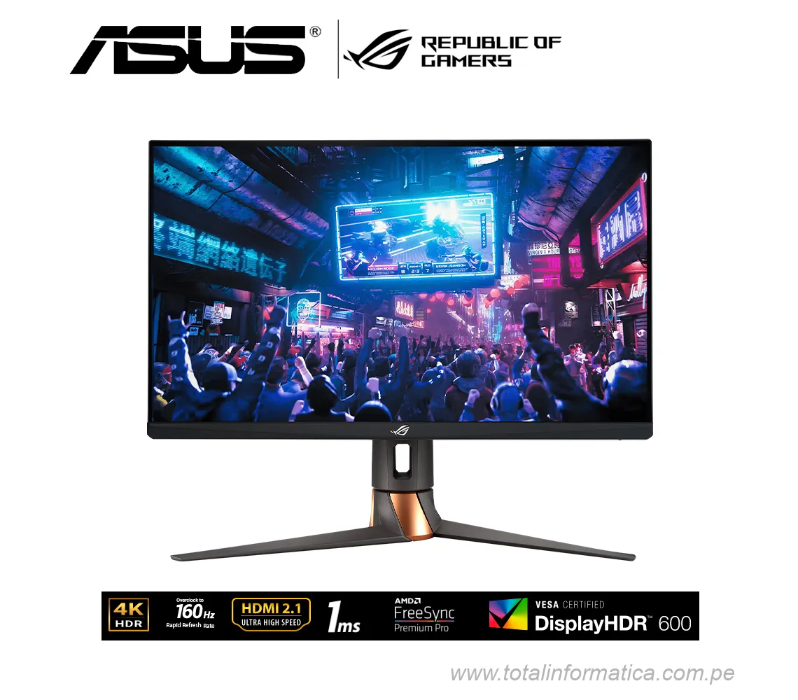  MONITOR GAMING ASUS ROG SWIFT PG27UQR, 27" 4K UHD, 160 HZ - imagen 1
