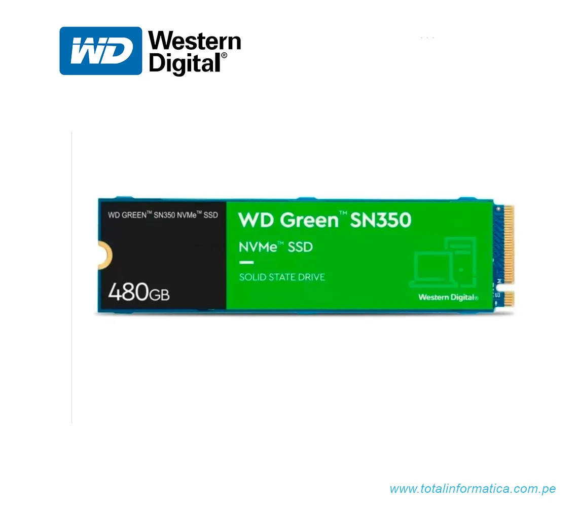 SSD WESTERN DIGITAL 480GB M.2 2280 GREEN SN350 WDS480G2GOC - imagen 2