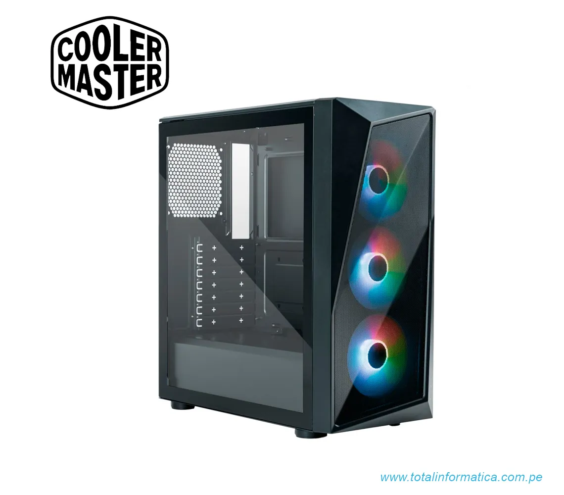 CASE COOLER MASTER CMP 520 BLACK C/VENTANA TRANSP. ACERO-CP520-KGNN-S00 - imagen 1
