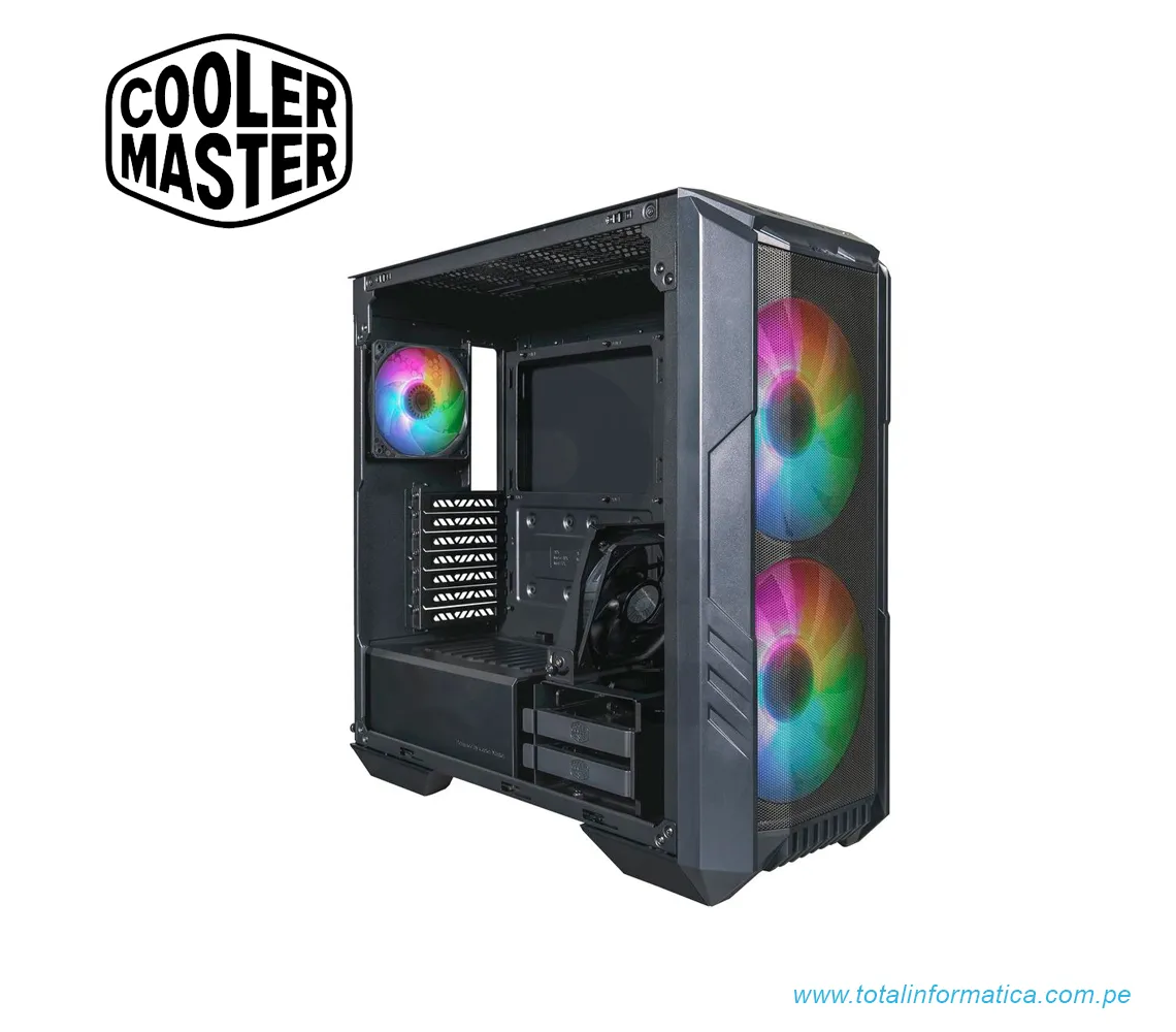 GABINETE/CASE COOLER MASTER HAF 500 BLACK C/VENTANA TRANSP. ACERO (H500-KGNN-S00) - imagen 1