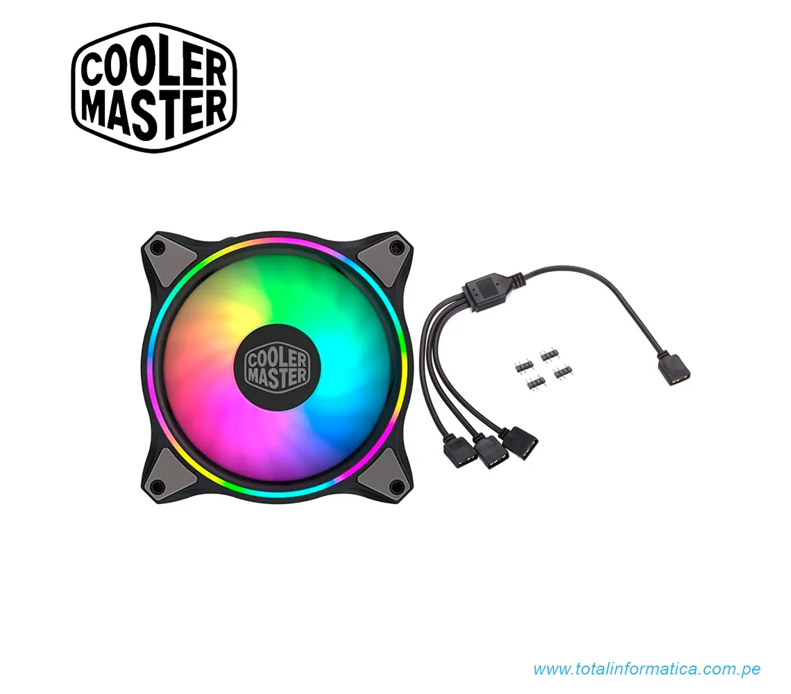 VENTILADOR  COOLER MASTER MASTERFAN RGB MF120 HALO BLACK - imagen 2