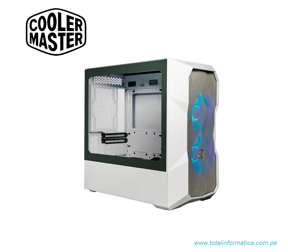 GABINETE COOLER MASTER TD300 MESH WHITE C/VENTANA TRANSP. ACERO PLASTICO - imagen 1