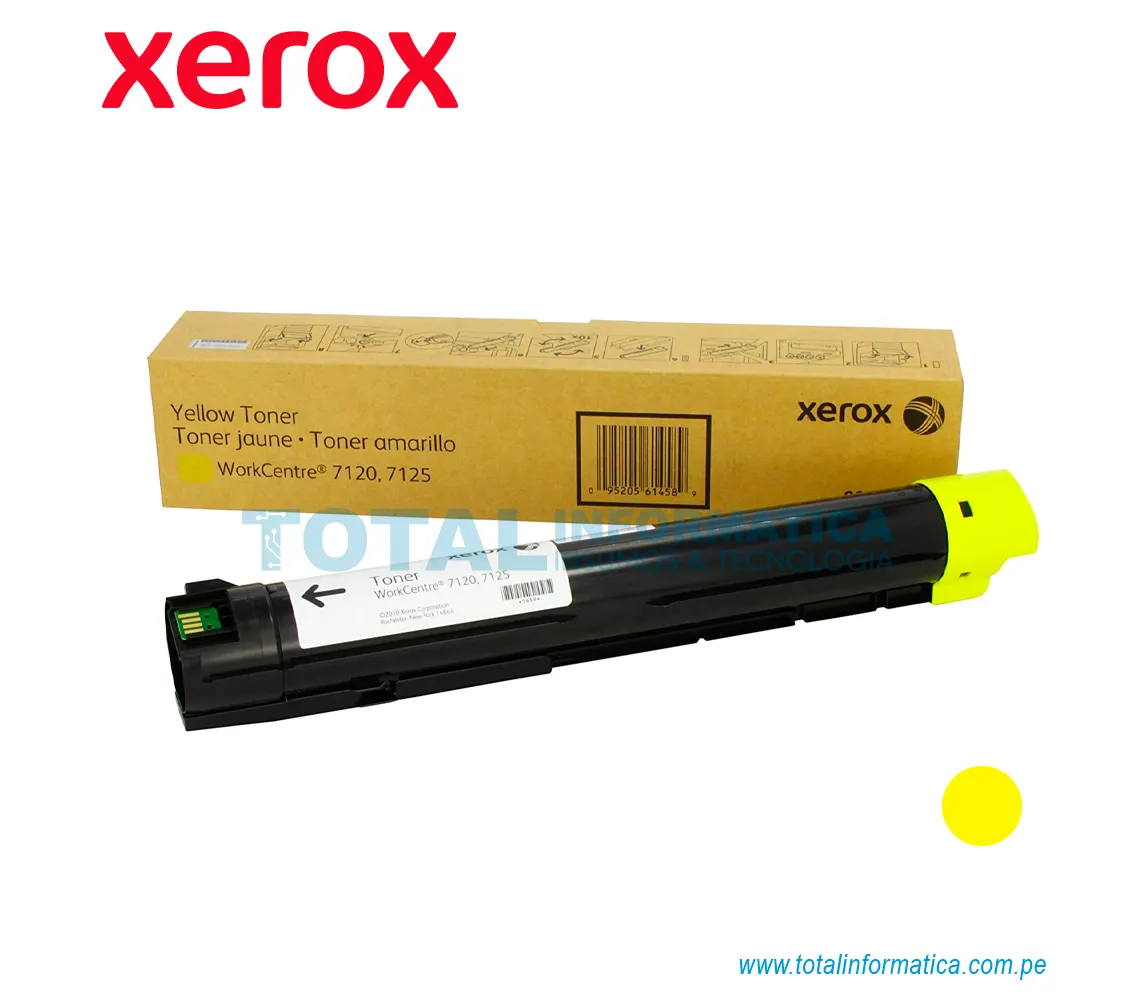 TONER XEROX ( 006R01462 ) WORKCENTRE 7120, 7225, YELLOW, 15K PAG - imagen 2