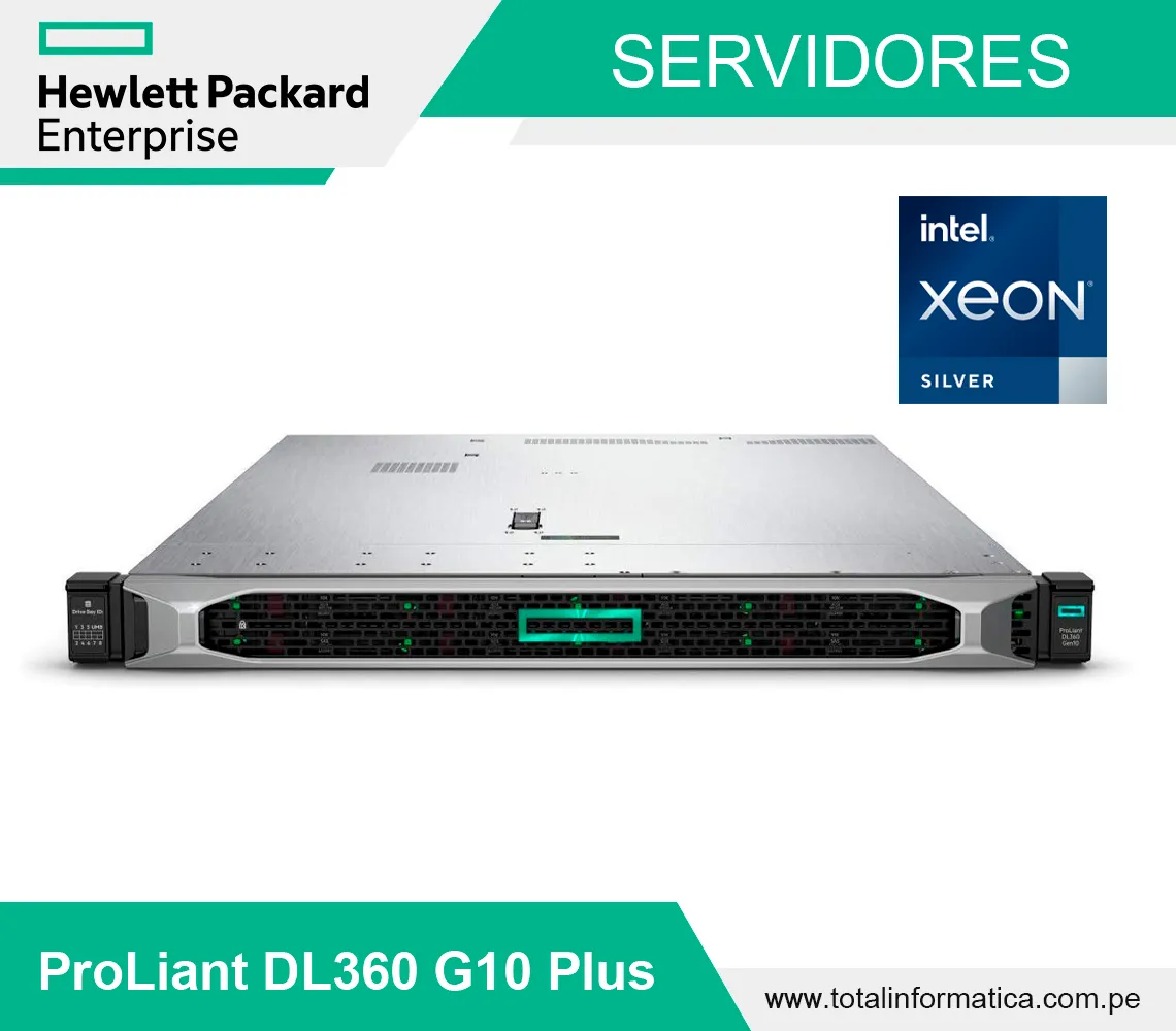 SERVIDOR HPE PROLIANT DL360 G10 PLUS, INTEL XEON 4310 2.10GHZ, 32GB RAM 12GB/S SAS, 800W - imagen 1