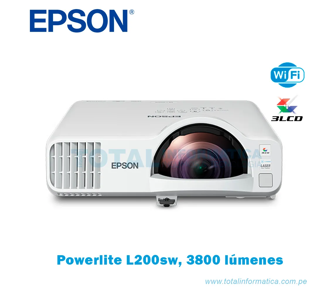PROYECTOR EPSON LÁSER POWERLITE L200SW WXGA, 3800 LUMENES - imagen 1