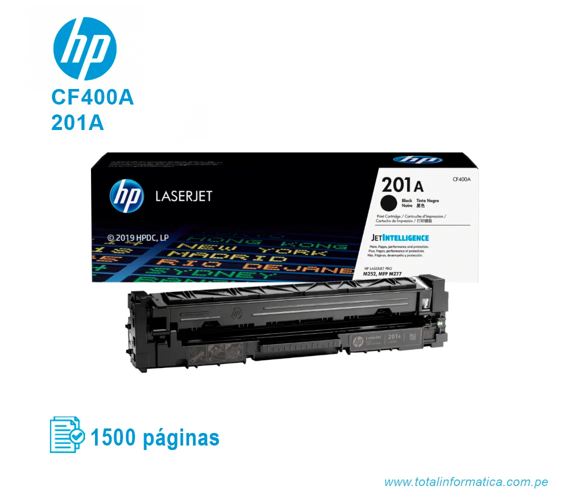TONER HP 201A BLACK ( CF400A ) LASERJET PRO M252, 1500 PGS - imagen 2