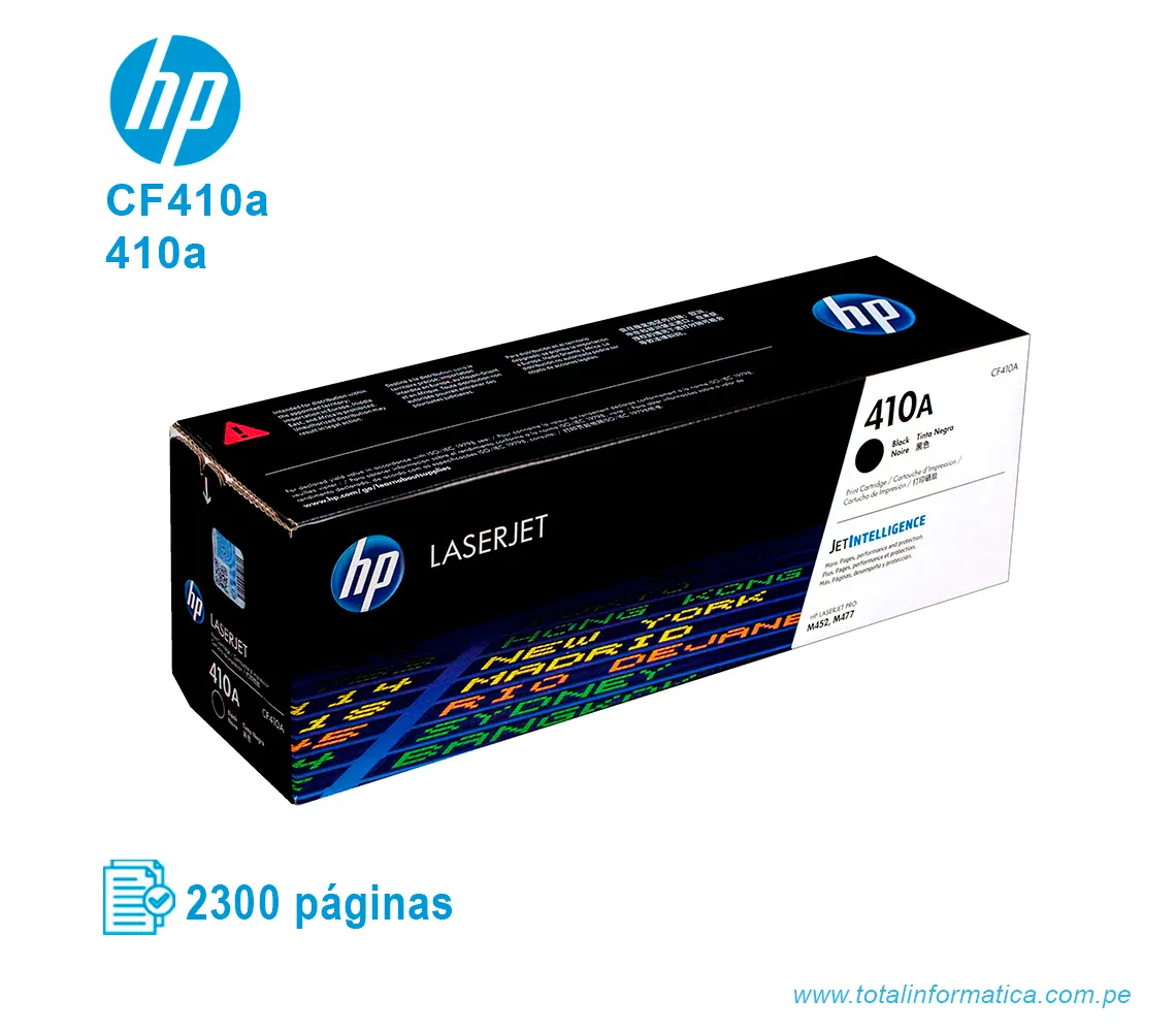 TONER HP 410A NEGRO ( CF410A ) LASERJET PRO M477 2.3KPG - imagen 1