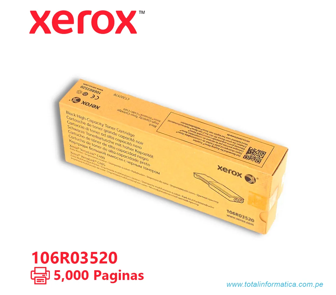 TONER XEROX ( 106R03520 ) VERSALINK C400, C405, NEGRO, 5000 PAG - imagen 2