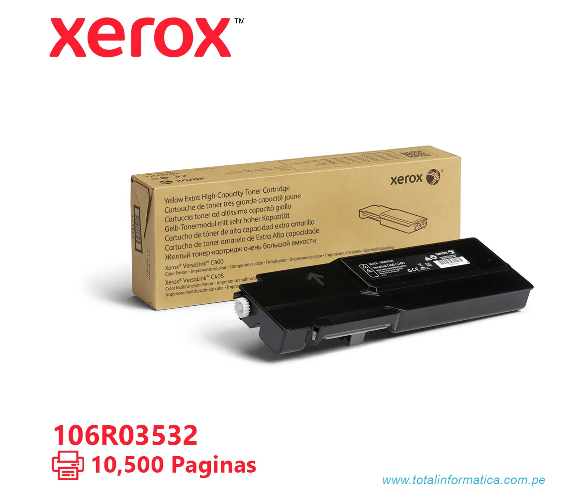 TONER XEROX ( 106R03532 ) VERSALINK C400, C405 BLACK, 10,500 PAG. - imagen 1