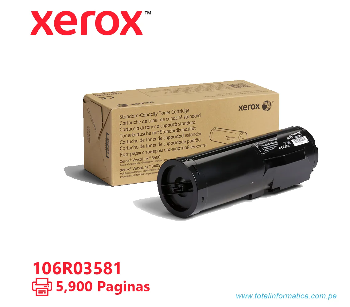 TONER XEROX ( 106R03581 ) VERSALINK B400, B405 BLACK 5,900 PÁG - imagen 1
