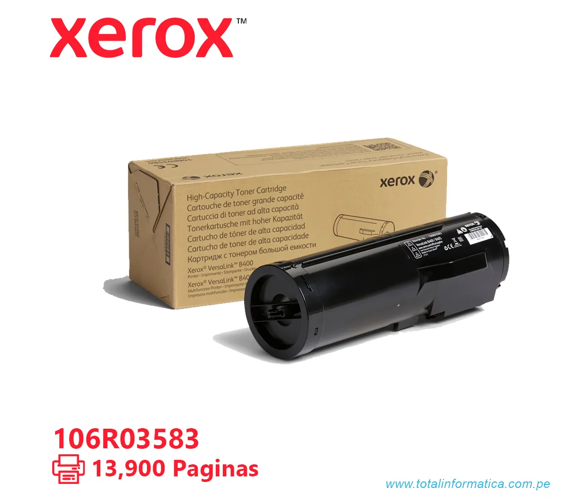 TONER XEROX ( 106R03583 ) VERSALINK B400, B405 BLACK 13,900 PÁG - imagen 1