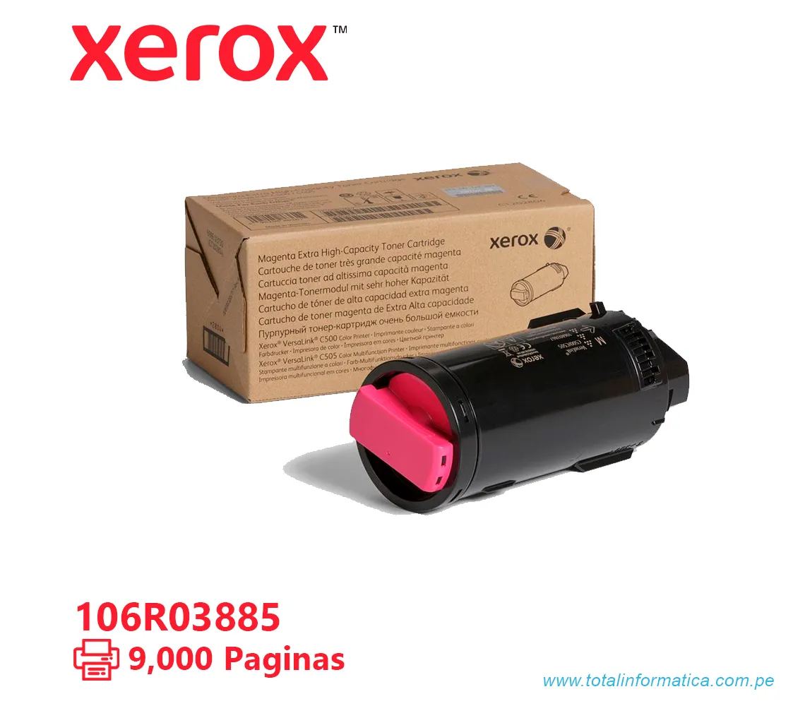 TONER XEROX ( 106R03885 ) VERSALINK C500, C505 MAGENTA 9K PÁG - imagen 1