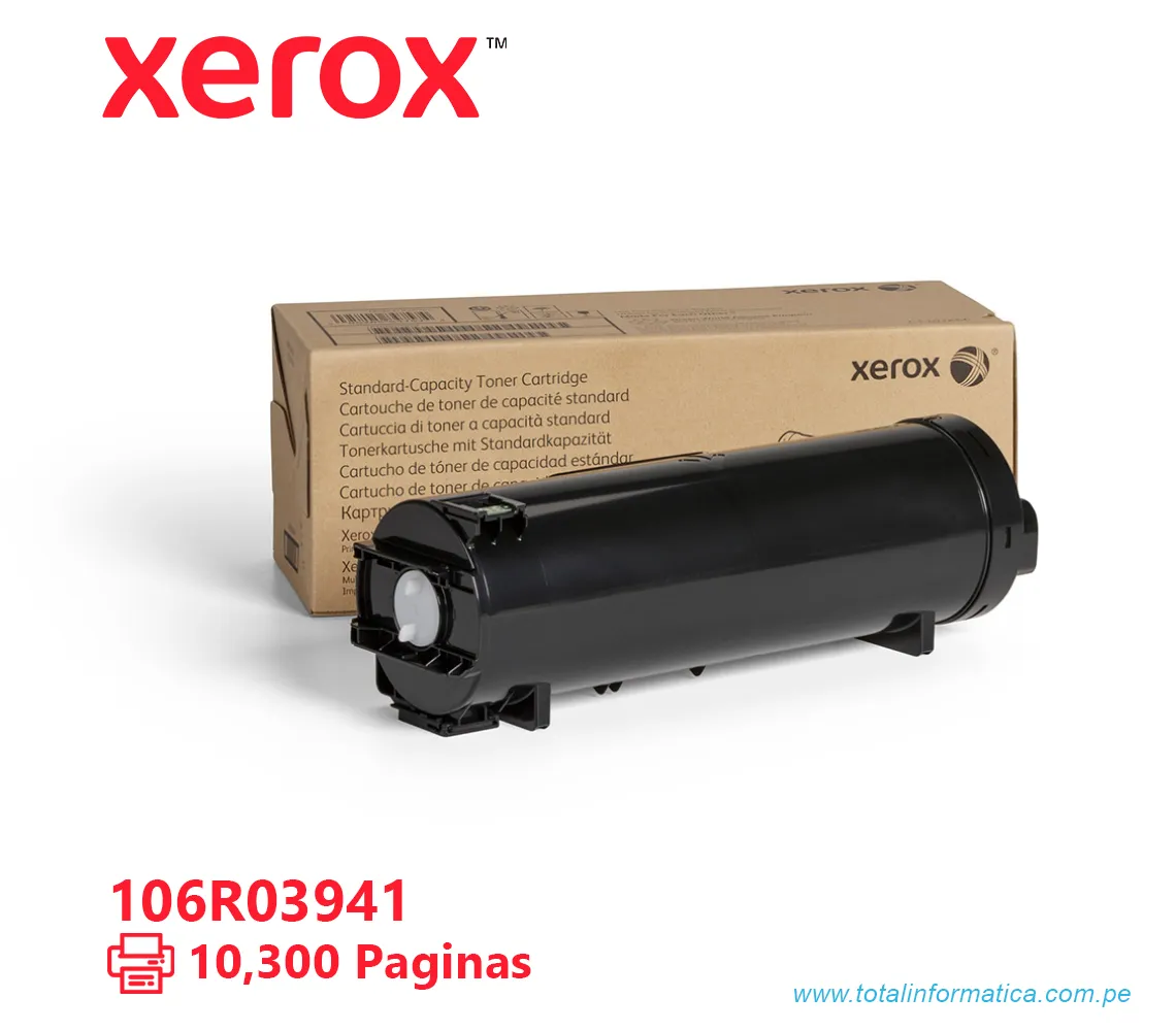 TONER XEROX ( 106R03941 ) VERSALINK B600, B615 BLACK, 10,300 PÁG - imagen 1