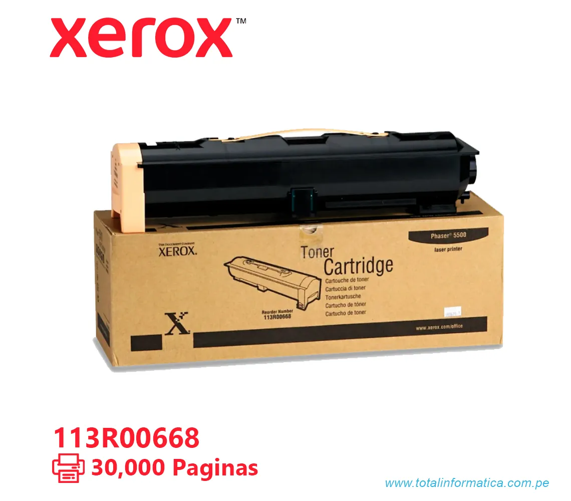 TONER XEROX ( 113R00668 ) PHASER 5500, 30K PÁGINAS - imagen 1