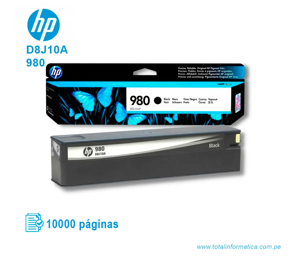 TINTA HP 980 D8J10A ( D8J10A ) X555DN, X585F, 10000 PÁG - imagen 2