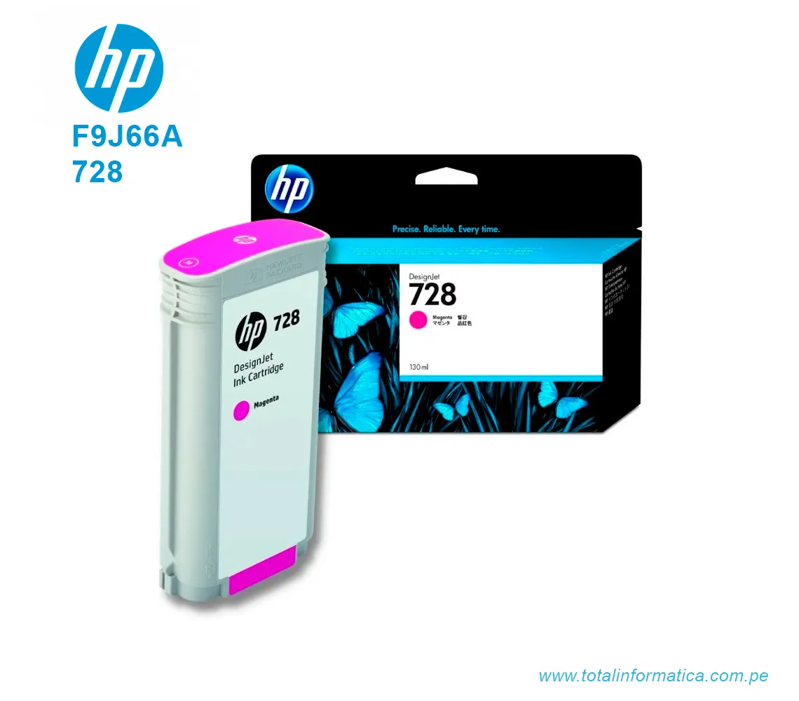 TINTA HP 728 MAGENTA ( F9J66A ) DESIGNJET T730, T830, 130ML - imagen 2
