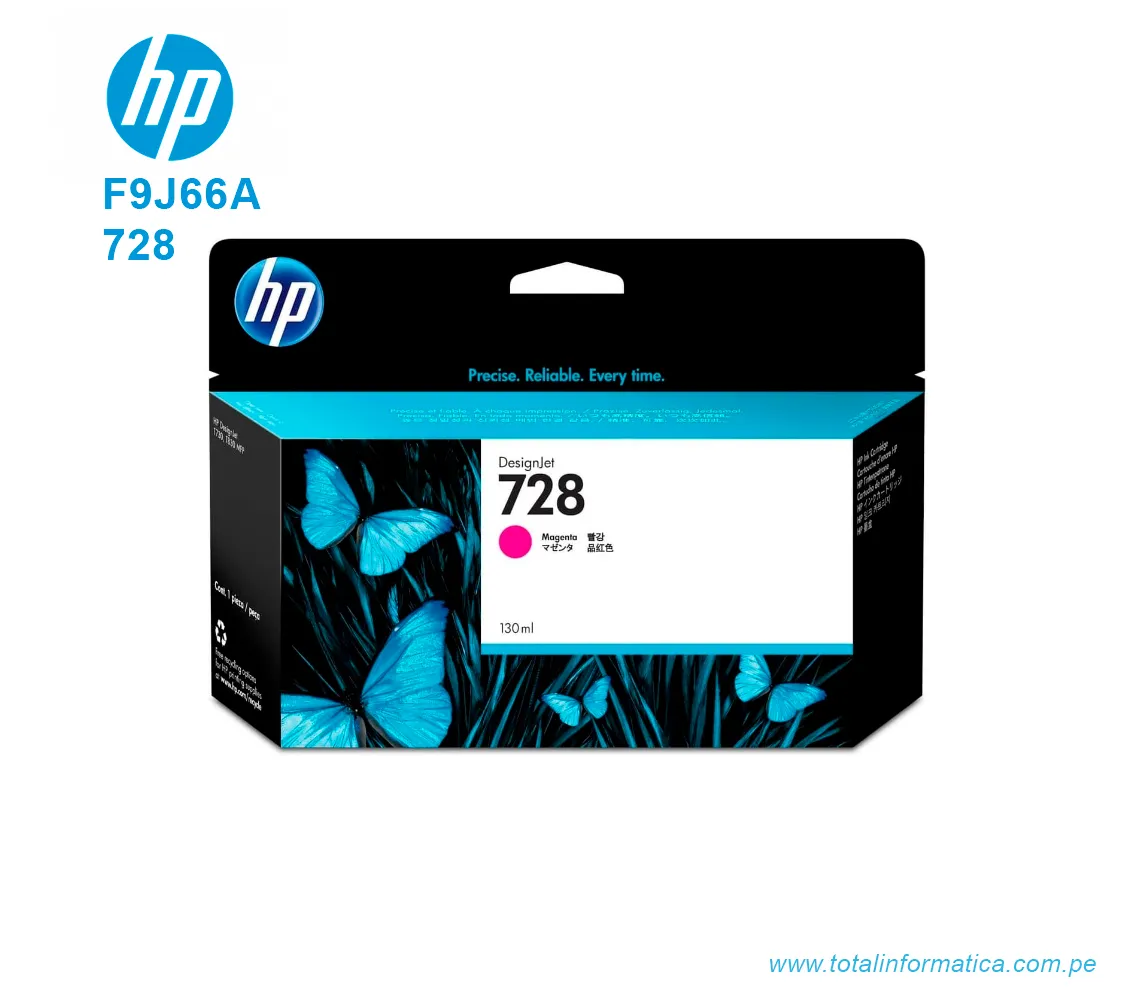 TINTA HP 728 MAGENTA ( F9J66A ) DESIGNJET T730, T830, 130ML - imagen 1