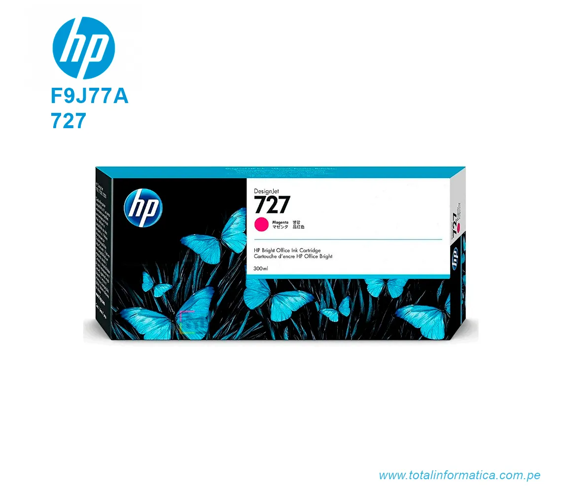 TINTA HP 727 MAGENTA 300ML ( F9J77A ) DESIGNJET T1500, T920 - imagen 1