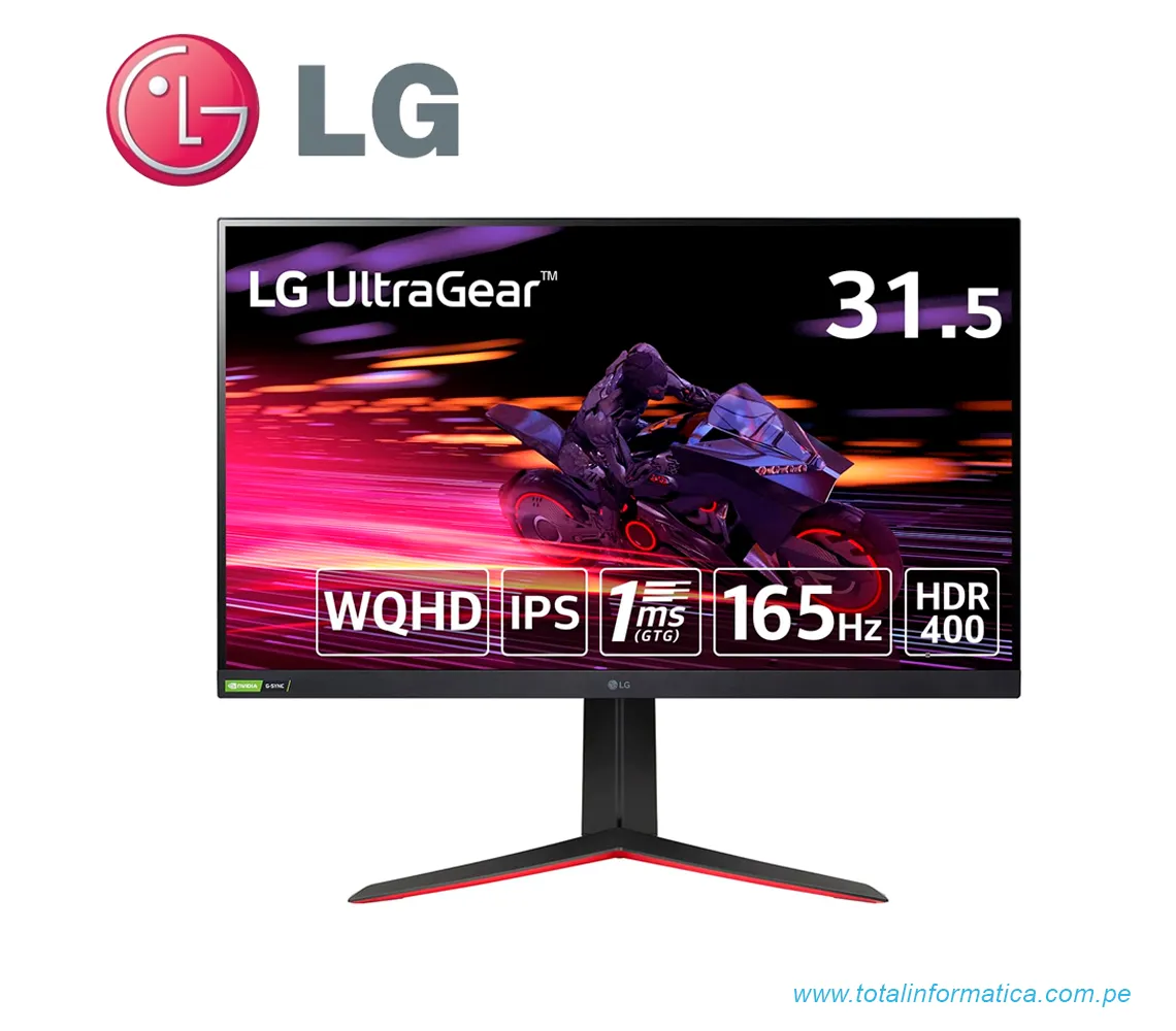 MONITOR GAMING LG 32GP750-B, 80 CM (31.5"), 2560 x 1440 PIXELES, QHD, NEGRO - imagen 1
