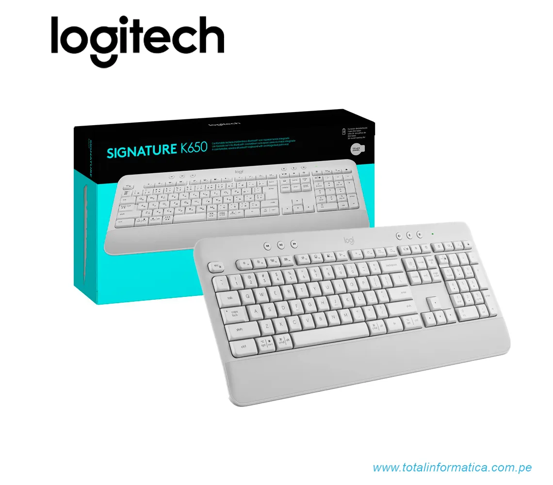 TECLADO LOGITECH SIGNATURE K650, INALAMBRICO/BLUETOOTH, BLANCO(920-010964) - imagen 2