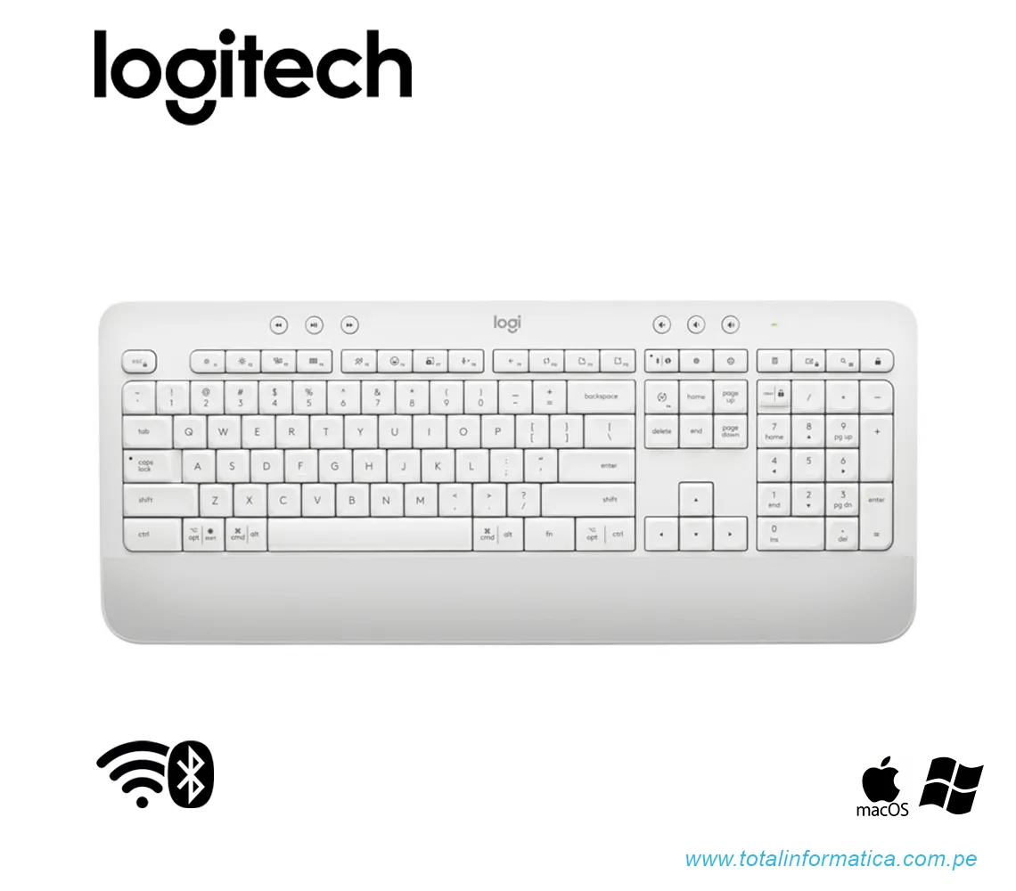 TECLADO LOGITECH SIGNATURE K650, INALAMBRICO/BLUETOOTH, BLANCO(920-010964) - imagen 1