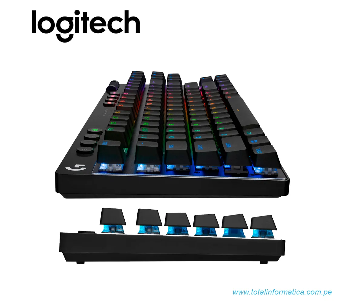 TECLADO GAMING LOGITECH PRO X TKL LIGHTSPEED, RGB, USB, USB/BLUETOOTH, NEGRO(920-012127) - imagen 2