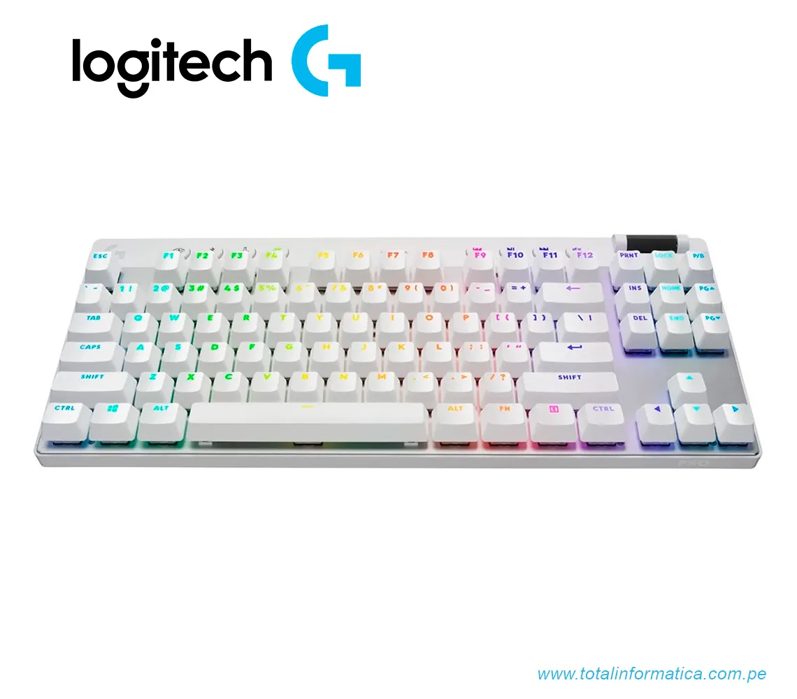 TECLADO GAMING LOGITECH PRO X TKL LIGHTSPEED, RGB, USB, USB/BLUETOOTH, BLANCO(920-012143) - imagen 3