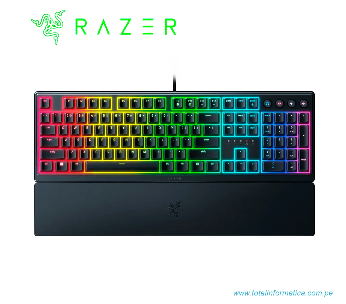 TECLADO RAZER ORNATA V3 X, MEMBRANA, CHROMA RGB, NEGRO(RZ03-04471100-R311) - imagen 1
