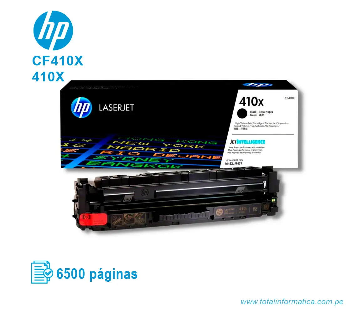 TONER HP 410X BLACK ( CF410X ) LASERJET PRO M477 6.5K PG - imagen 2