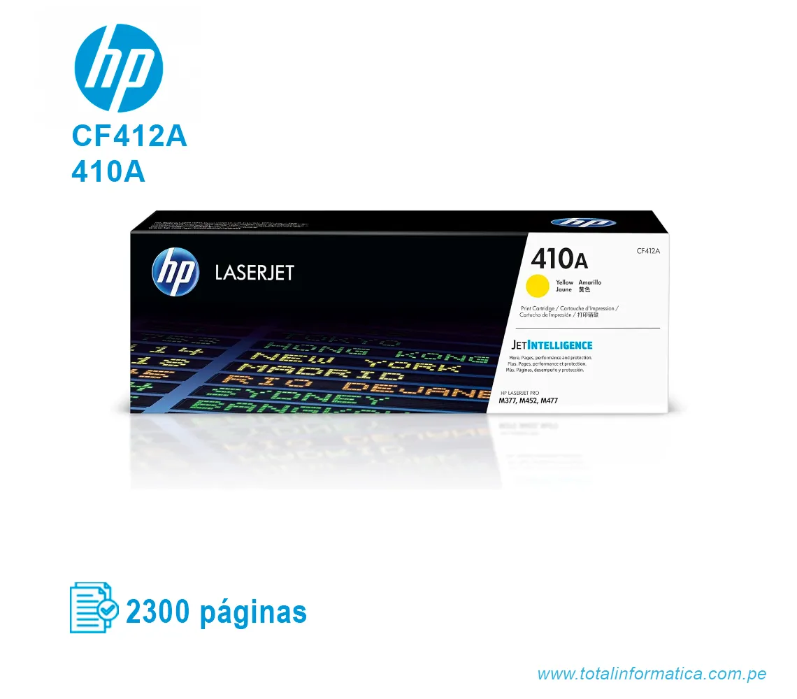 TONER HP 410A YELLOW ( CF412A ) LASERJET PRO M477 2.3K PG - imagen 1