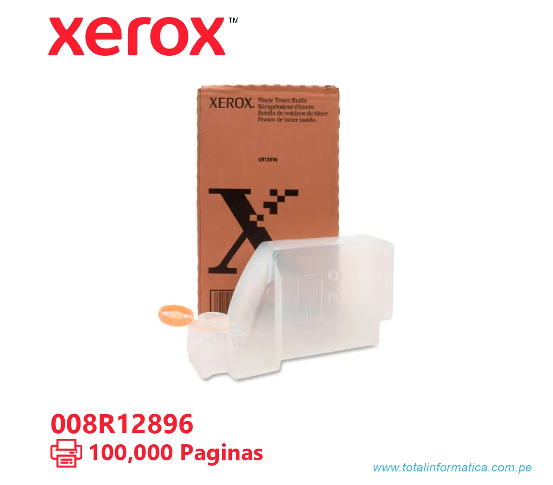 WASTE TONER BOTTLE XEROX ( 008R12896 ) WORKCENTRE 5845, 5890, 100K PAG - imagen 1