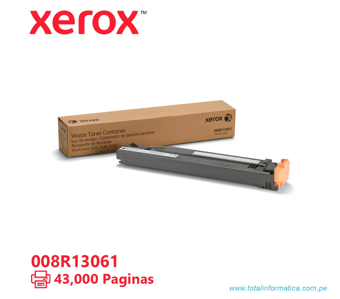 WASTE CARTRIDGE XEROX ( 008R13061 ) WORKCENTRE 7428, 7445, 43K PÁGINAS - imagen 1