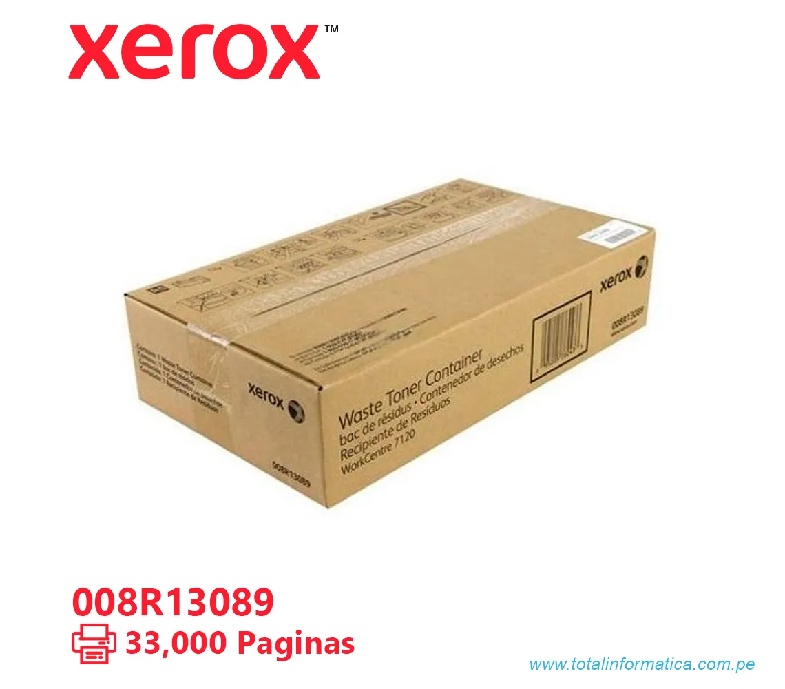 WASTE CARTRIDGE XEROX ( 008R13089 ) WORKCENTRE 7120, 7225, 33K PAG - imagen 1