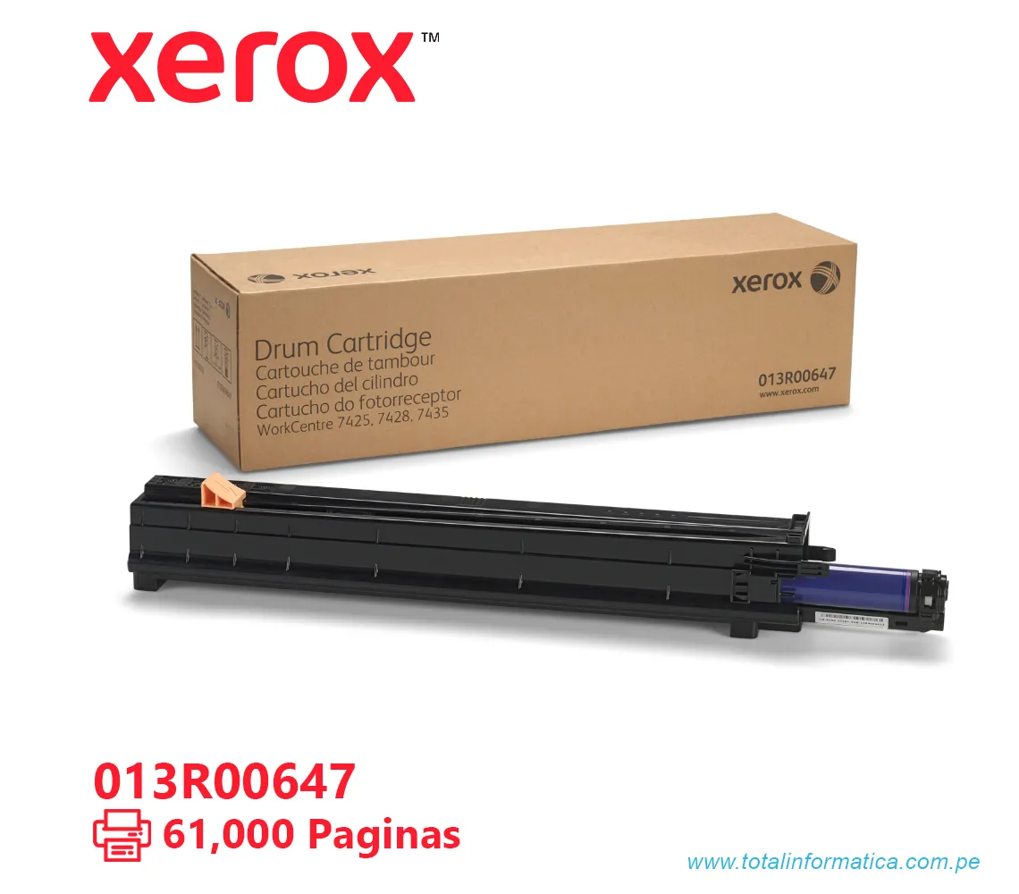 TAMBOR XEROX ( 013R00647 ) WORKCENTRE 7425, 7445, 61K PÁGINAS - imagen 1