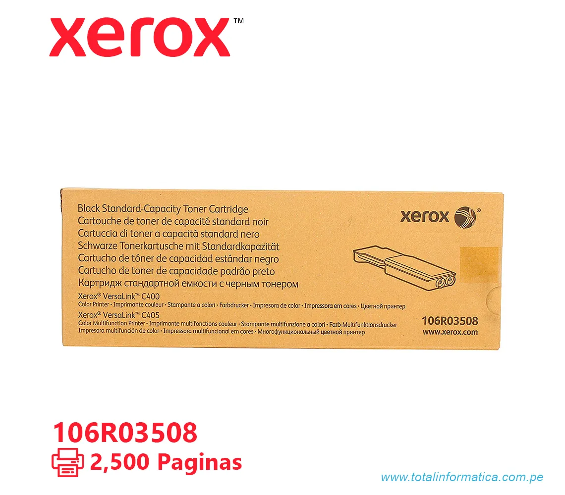 TONER XEROX ( 106R03508 ) VERSALINK C400, C405 BLACK, 2500 PAG - imagen 2