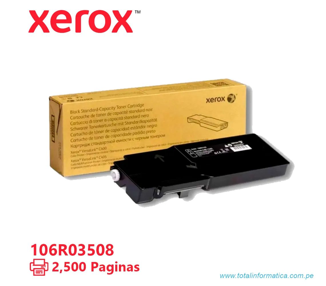 TONER XEROX ( 106R03508 ) VERSALINK C400, C405 BLACK, 2500 PAG - imagen 1