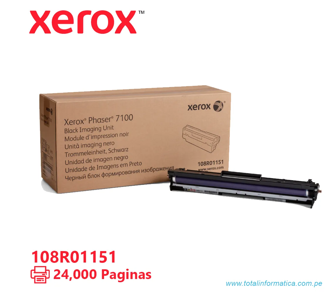 UNIDAD DE IMAGEN XEROX ( 108R01151 ) PHASER 7100 NEGRO, 24000 PAG - imagen 1